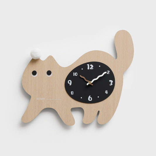 Cute Cat Kids Bedroom Silent Wall Clock
