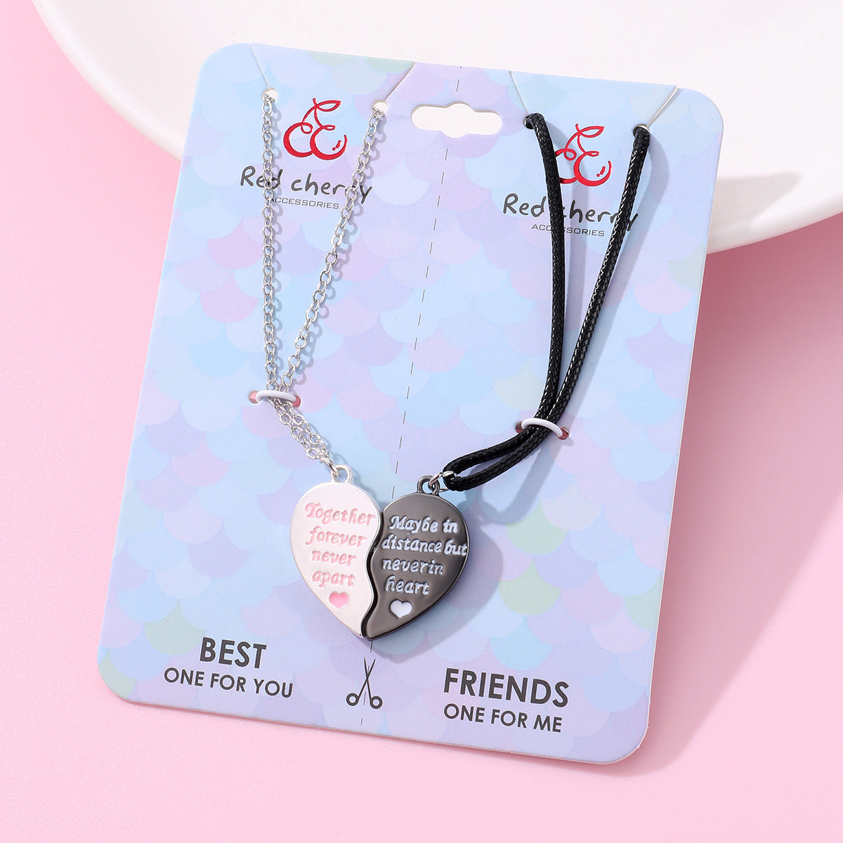 Half Heart Friendship Necklaces Distance Relationship Gift Set