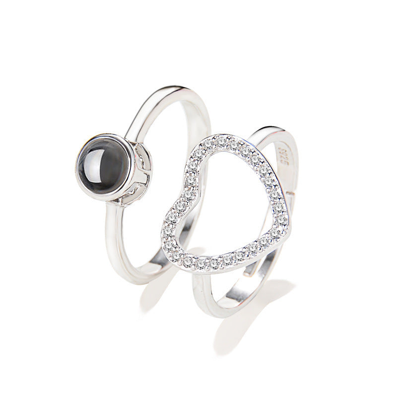 Adjustable Size Photo Projection Stackable Ring