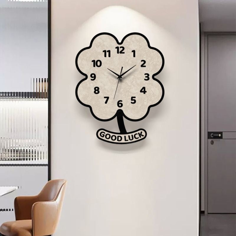 Unique Flower Silent Pendulum Wall Clock