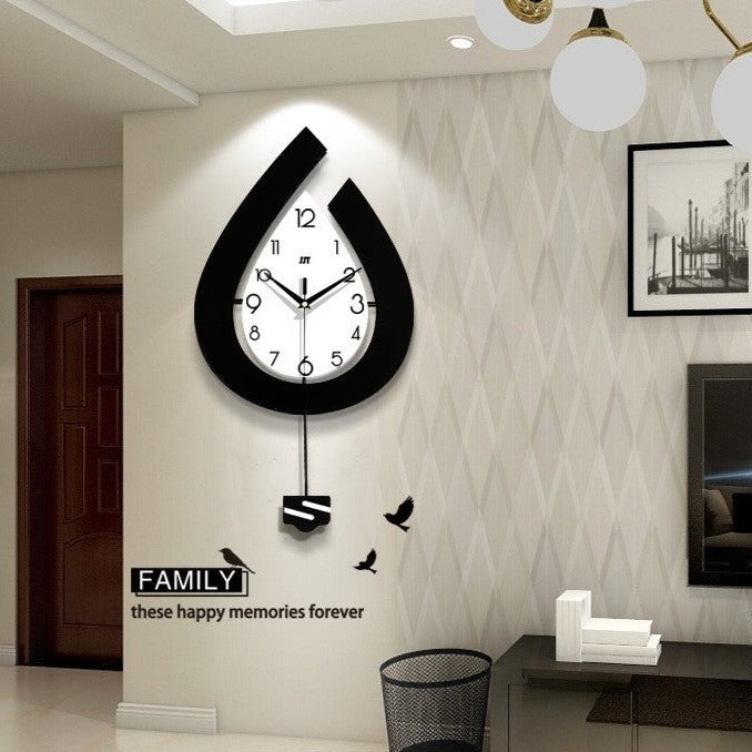 Oversized Pendulum Silent Wall Clock for Livingroom