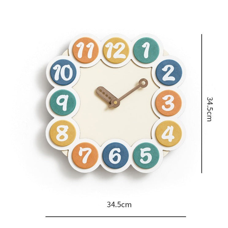 Cute Colorful Kids Bedroom Wall Clock