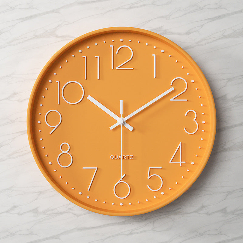3D Large Numbers Classroom Silent Clock 12 Inches