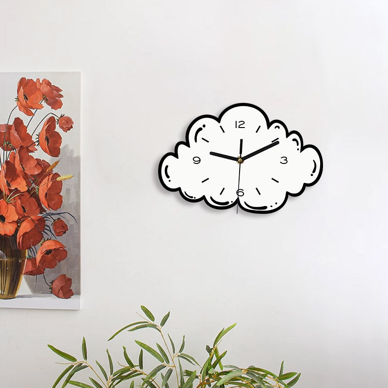 Clouds Shaped Silent Wall Décor Clock