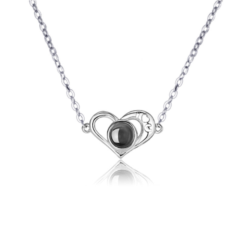 Customized Photo Projection Heart Pendant