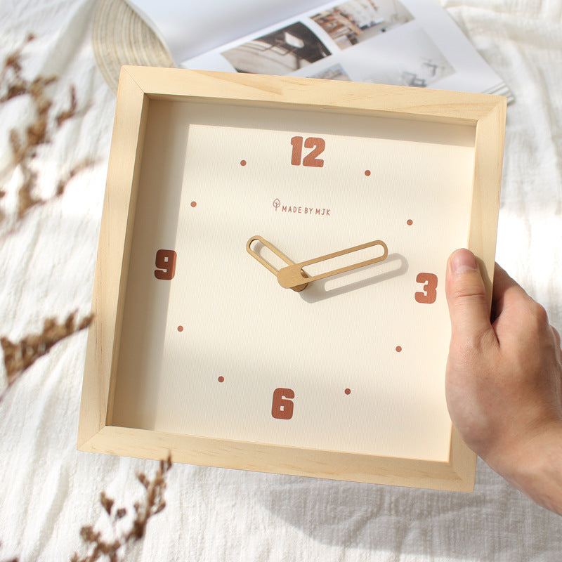 Loforay™ Minimalist Square Wooden Silent Clock