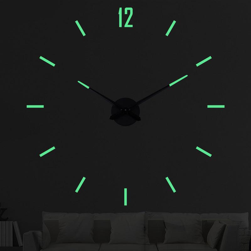 Luminous DIY Sticker Silent Wall Clock