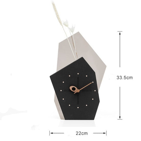Modern Vase Table Clock for Living Room