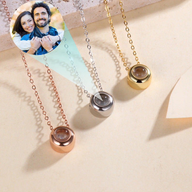 Custom Photo Projection Dainty Pendant