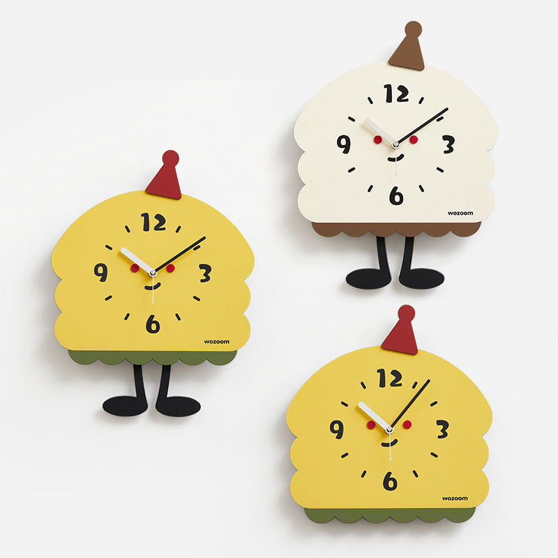 Christmas Cartoon Kids Bedroom Silent Clock