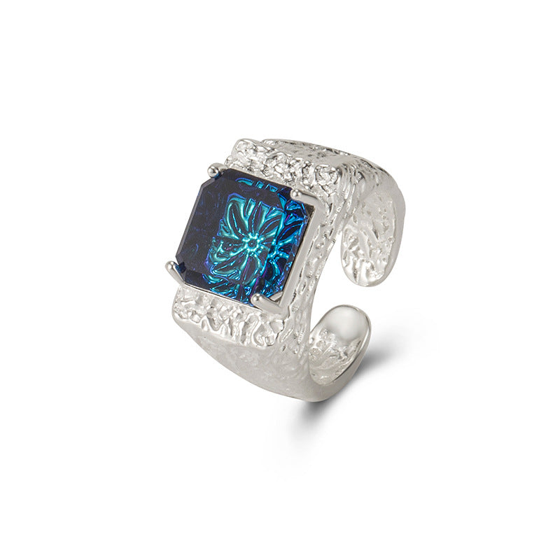 Firework Inspired Silver Ring for Her Loforay.com