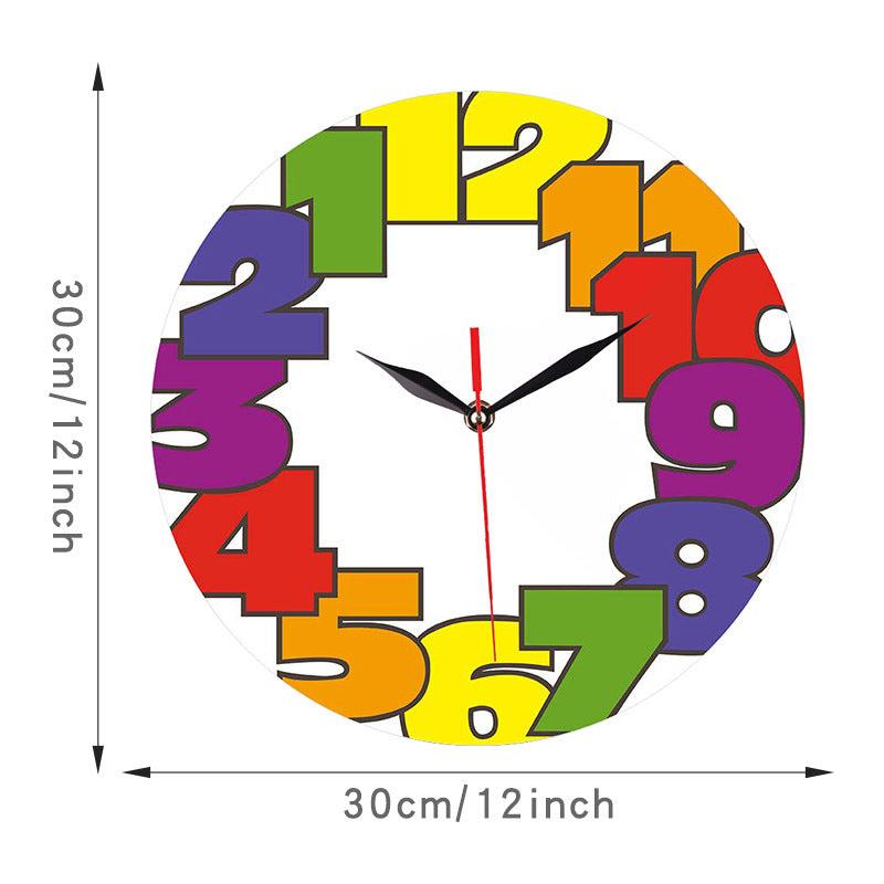 Funky Analog Silent Wall Clock for Kids Bedroom