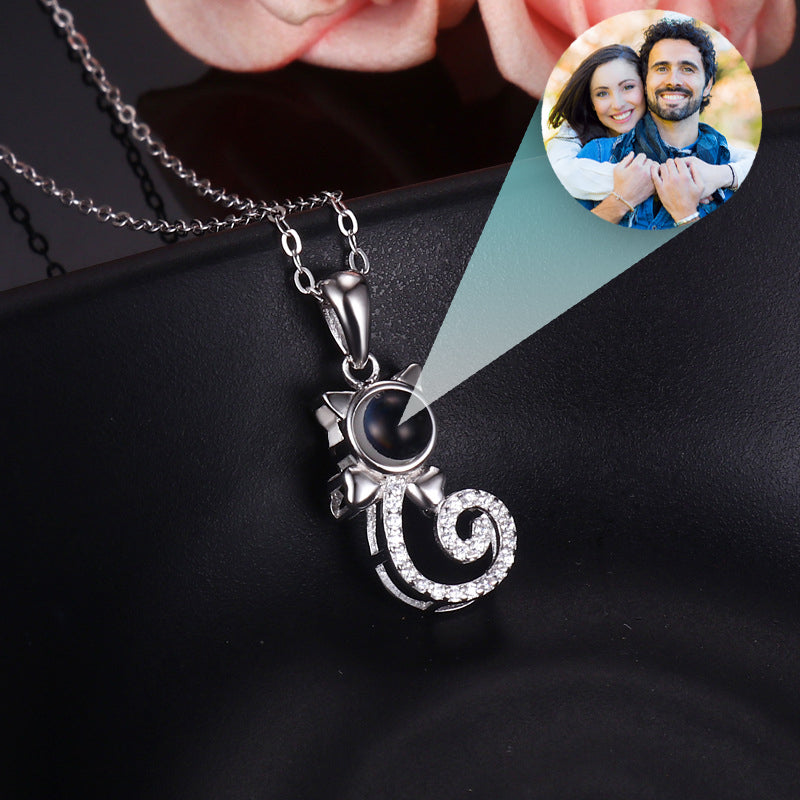 Cute Cat Photo Projection Pendant