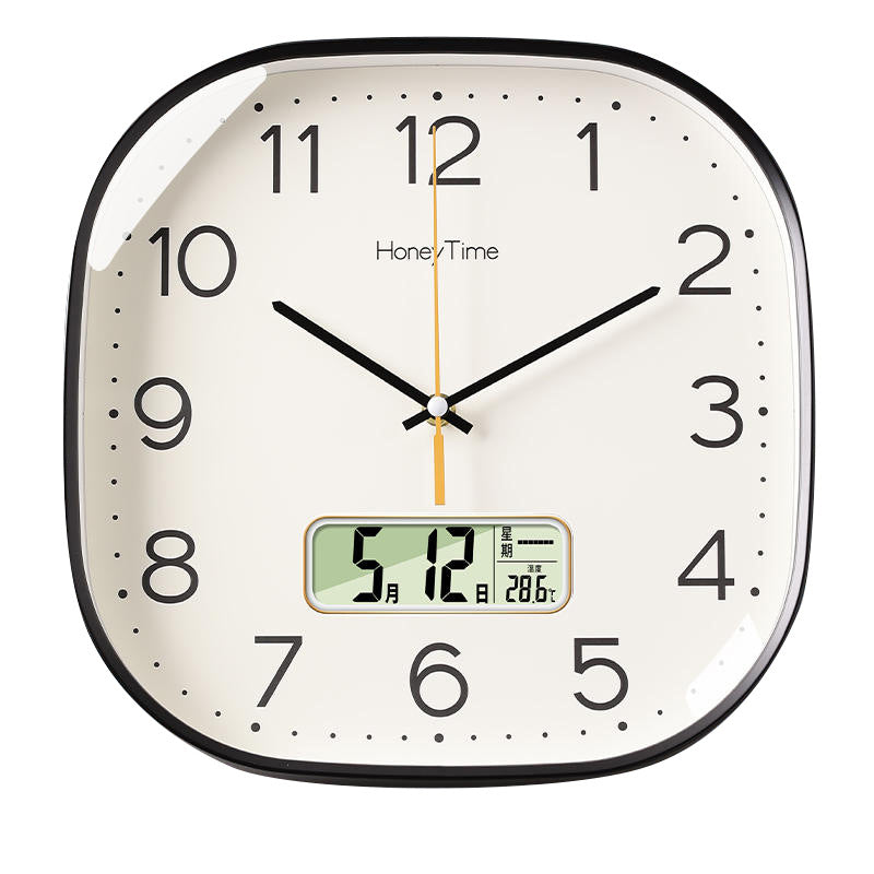 Modern Battery Operated Silent Wall Clock for Livingroom 12 Inches