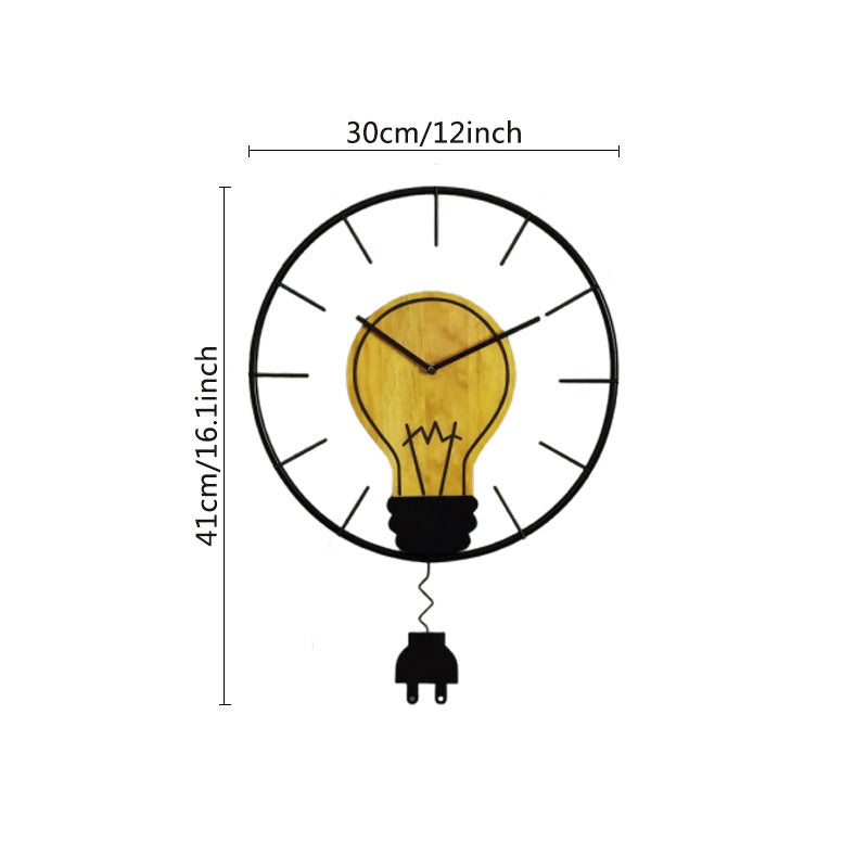 Antique Bulb Shaped Pendulum Wall Clock