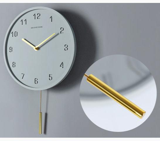Concrete Nordic Pendulum Analog Wall Clock