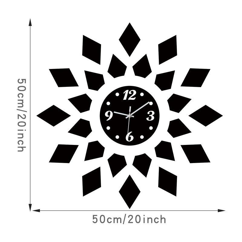 3D Sticker DIY Decorative Silent Wall Clock