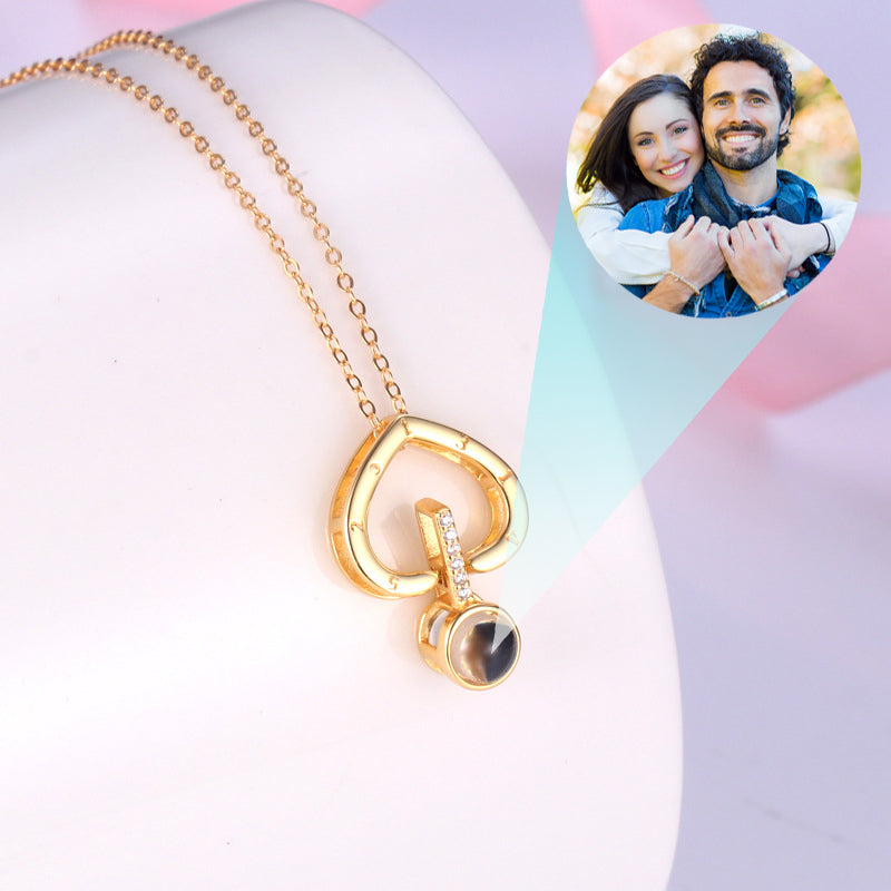 Heart Shaped Photo Projection Pendant