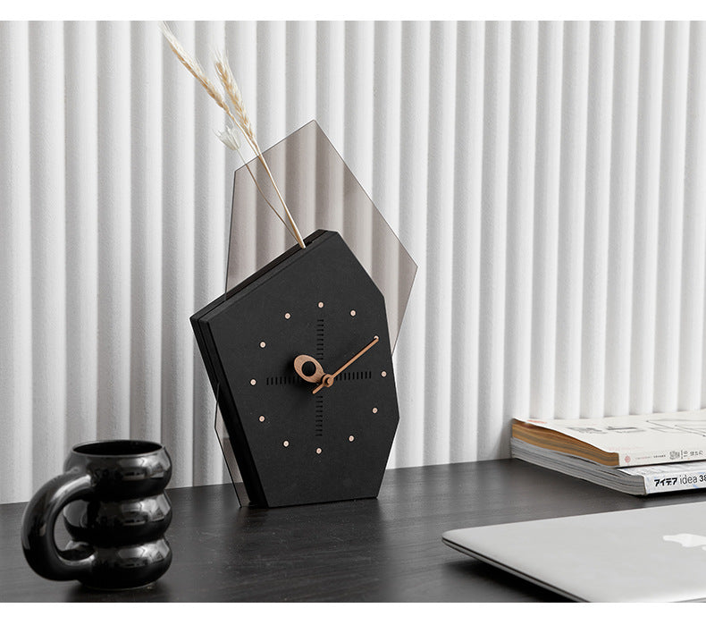 Modern Vase Table Clock for Living Room