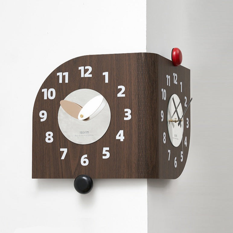 Loforay™ Double Sided Wall Corner Decorative Silent Clock