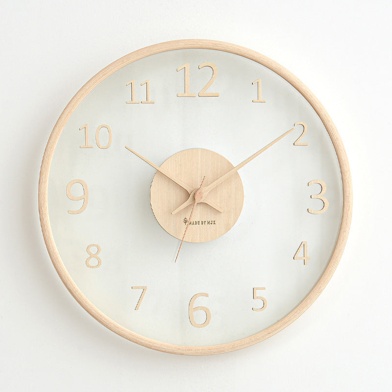Analogue Wall Décor Wood Clock for Home