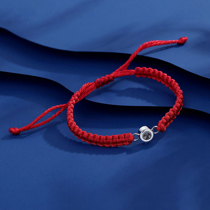 Custom Photo Projection Braided Rope Bracelet