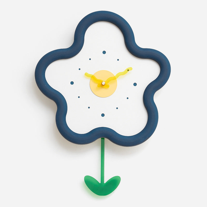 Pendulum Silent Wall Decorative Clock for Kids Bedroom