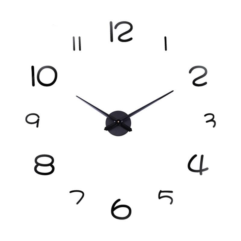 3D Sticker DIY Luminous Silent Wall Clock