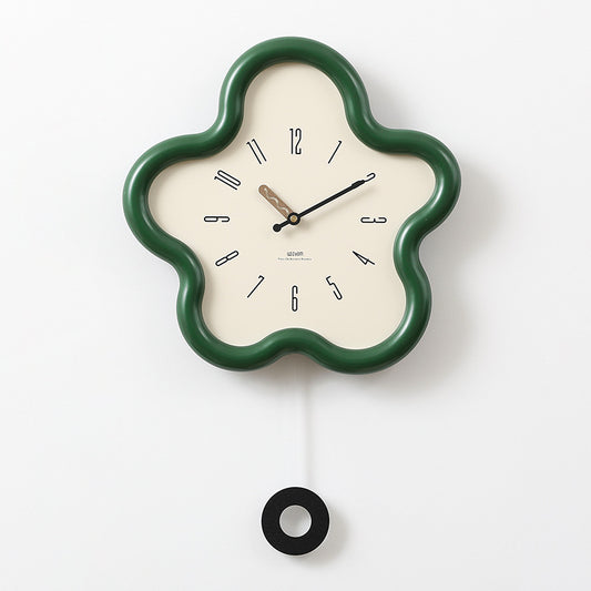 3D Flower Pendulum Clock for Bedroom