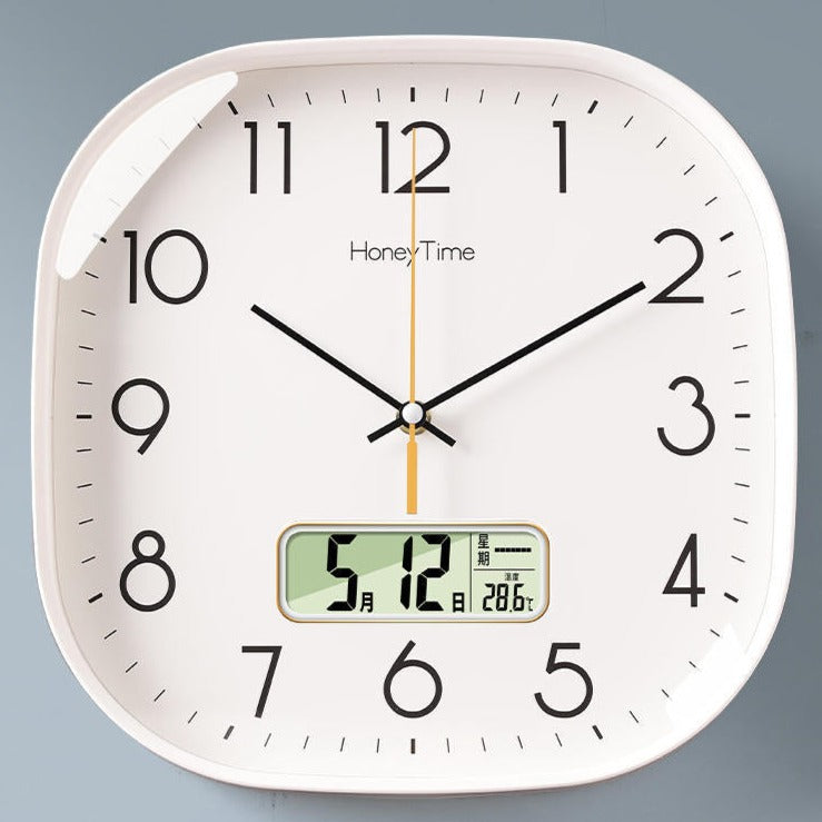 Modern Battery Operated Silent Wall Clock for Livingroom 12 Inches