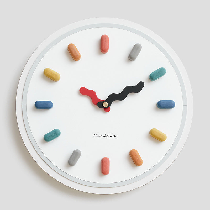 3D Creative Nordic Silent Wall Clock for Livingroom