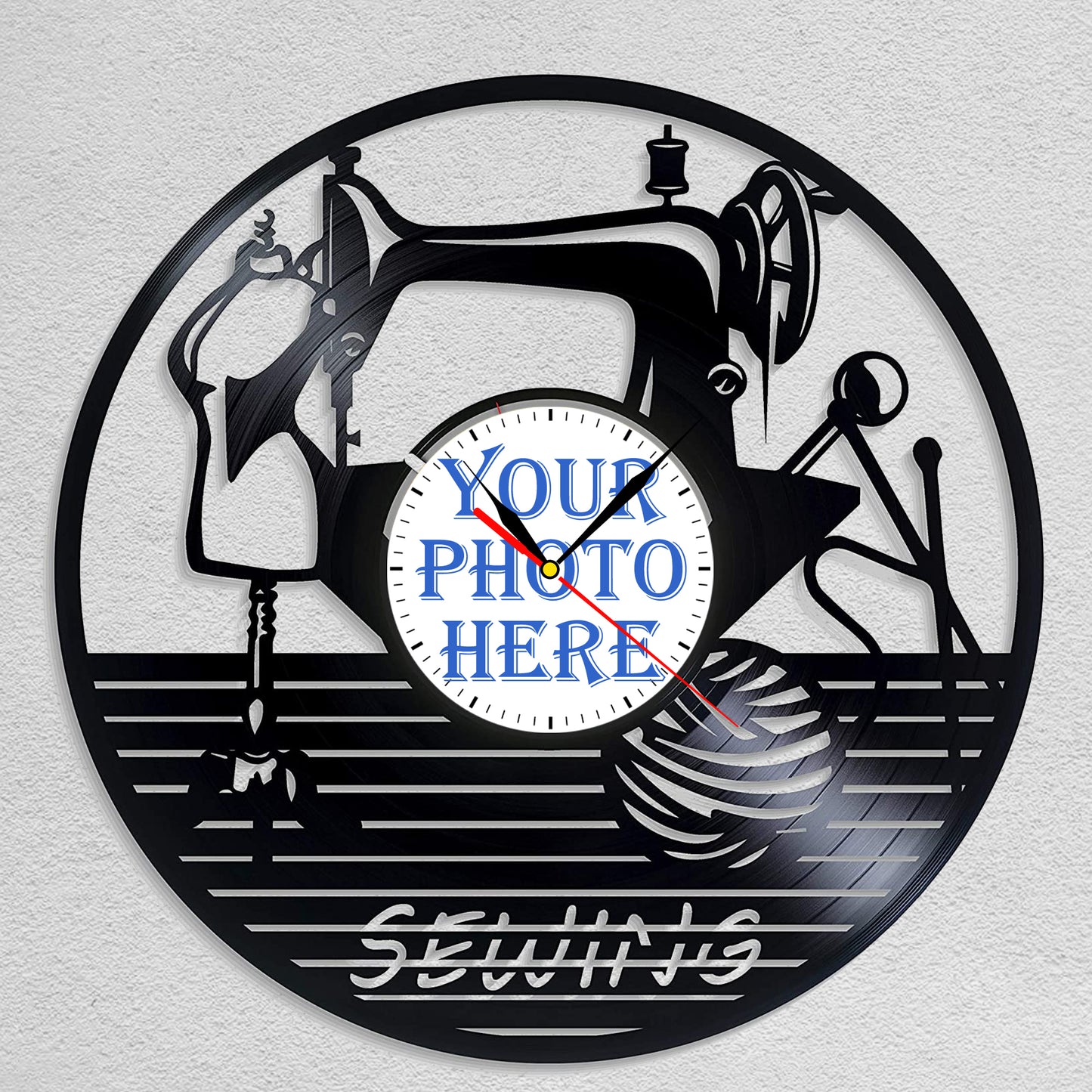 Gifts for Sewing Lovers Personalized Wall Clock for Tailor Shop