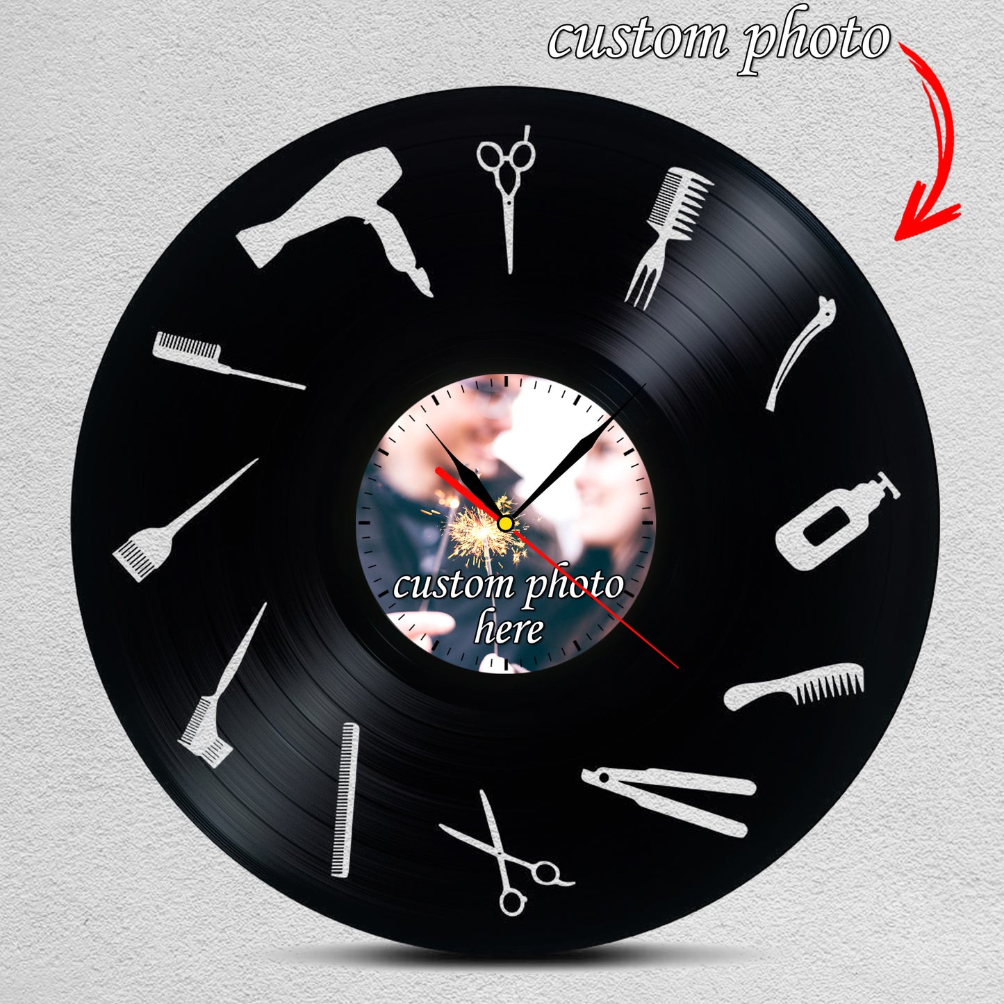 Gift for Hairdresser Photo Clock Gift for Salon Owner