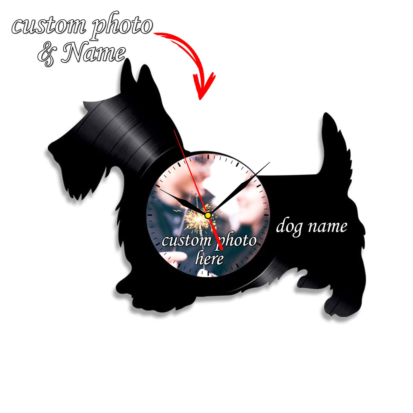 Personalized Pet Memorial Wall Clock Gift for Dog Lovers