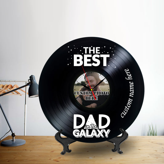 Personalized Photo Lp Record Clock Unique Gift for Dad