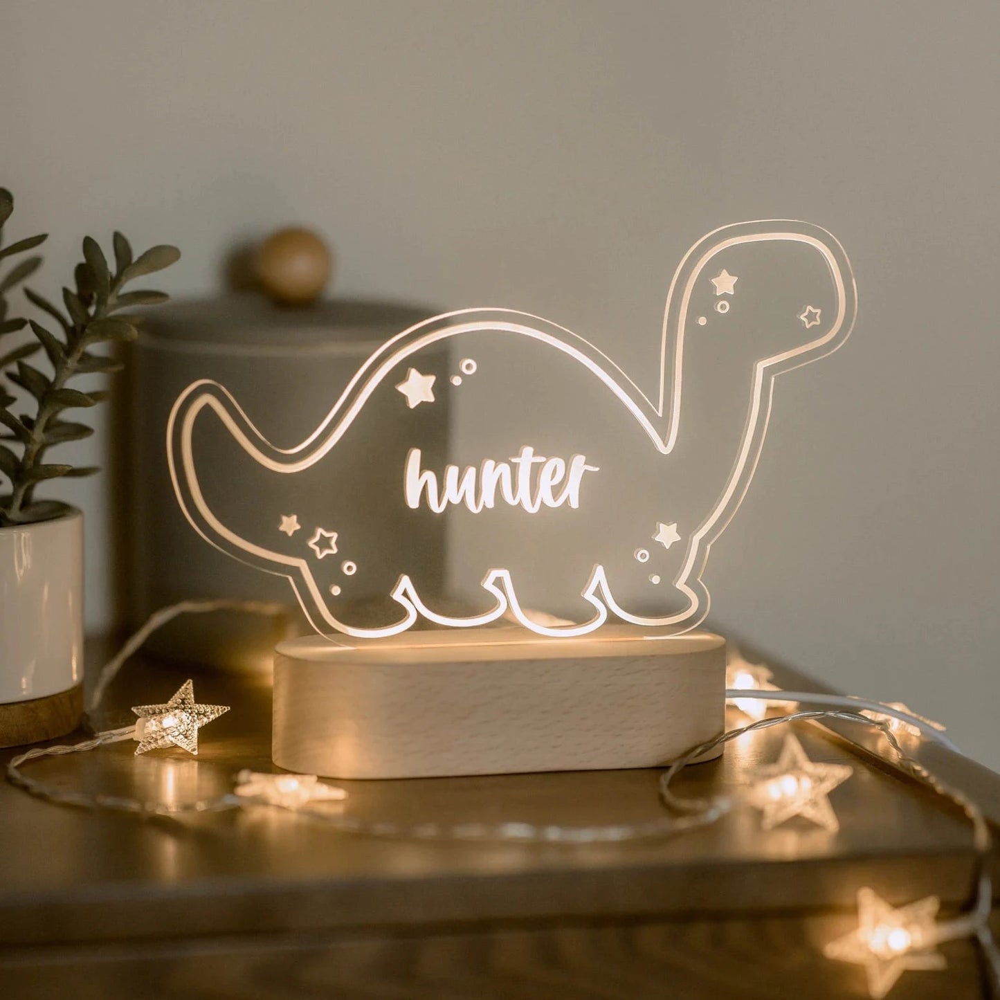 Personalized Name Dinosaur Acrylic Lamp