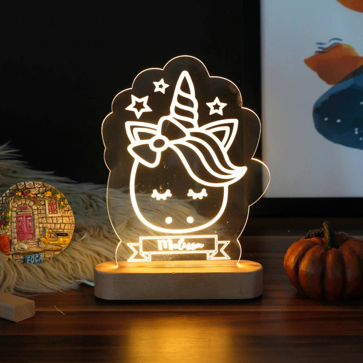 Custom Night Light Lamp for Kid's Bedroom