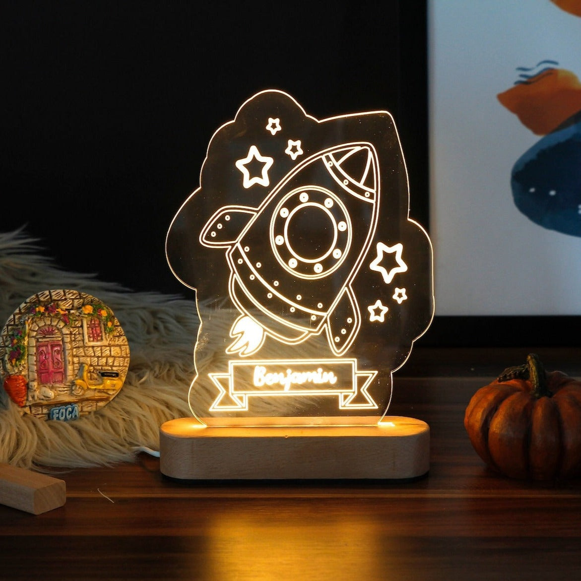 Custom Night Light Lamp for Kid's Bedroom