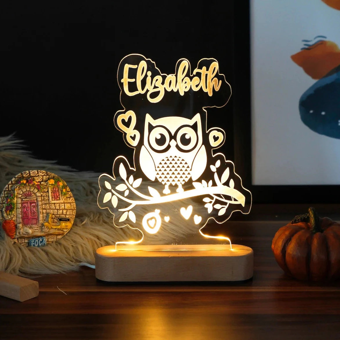 Custom Night Light Lamp for Kid's Bedroom