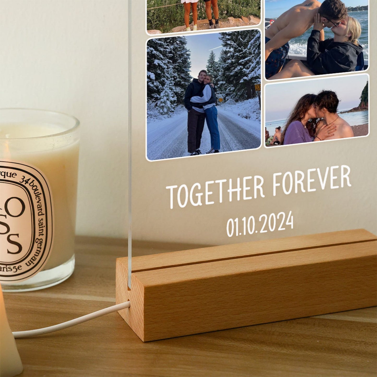 Couple Photos Night Acrylic Lamp