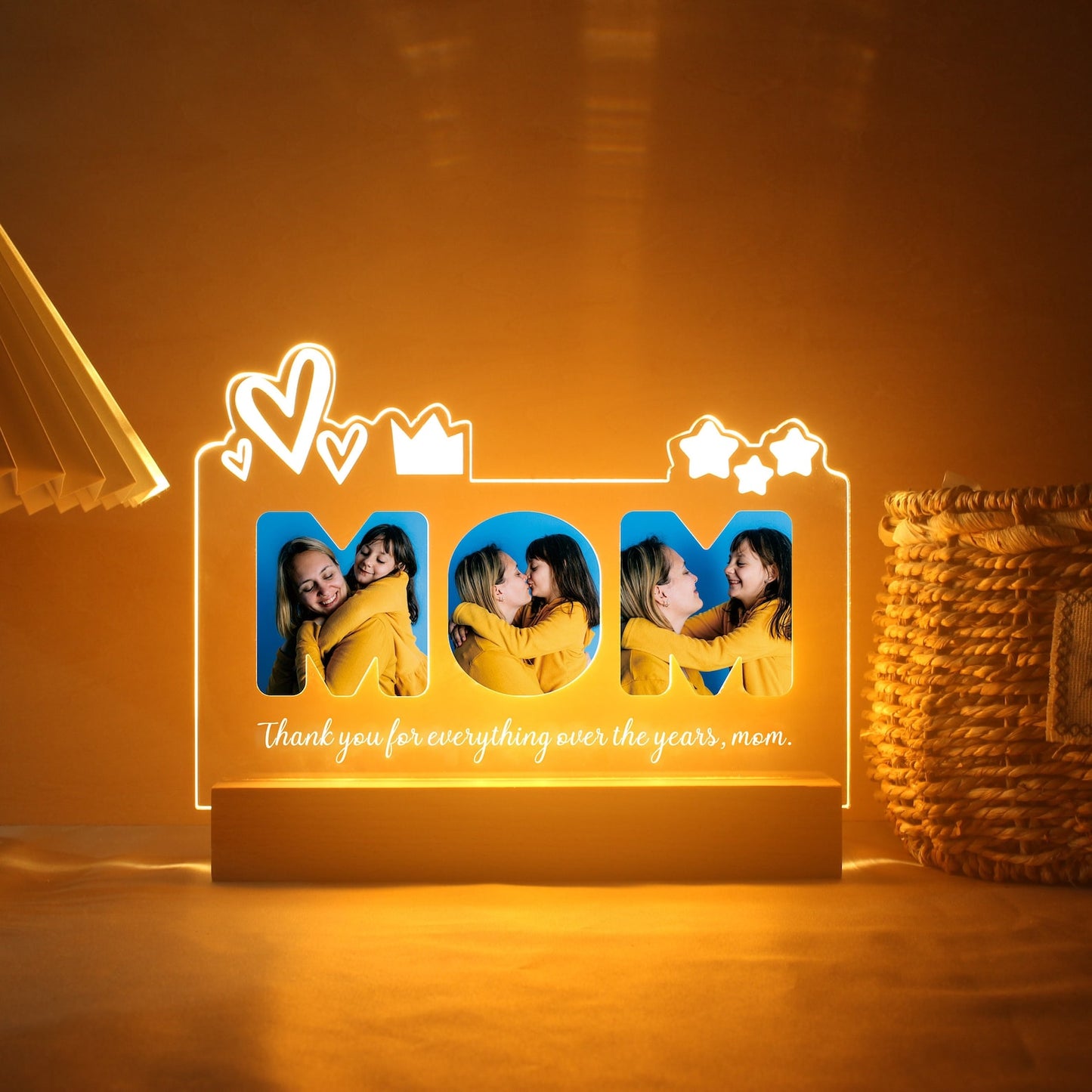 Custom Photo Led Lamp Gift for Mom