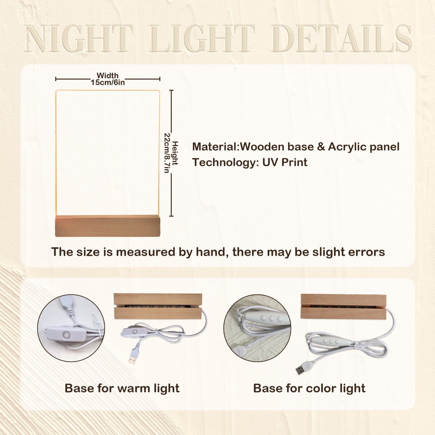 Couple Photos Night Acrylic Lamp