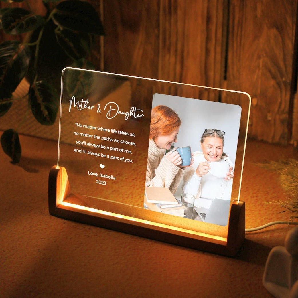 Mother and Son/Daughter Photo Print Lamp