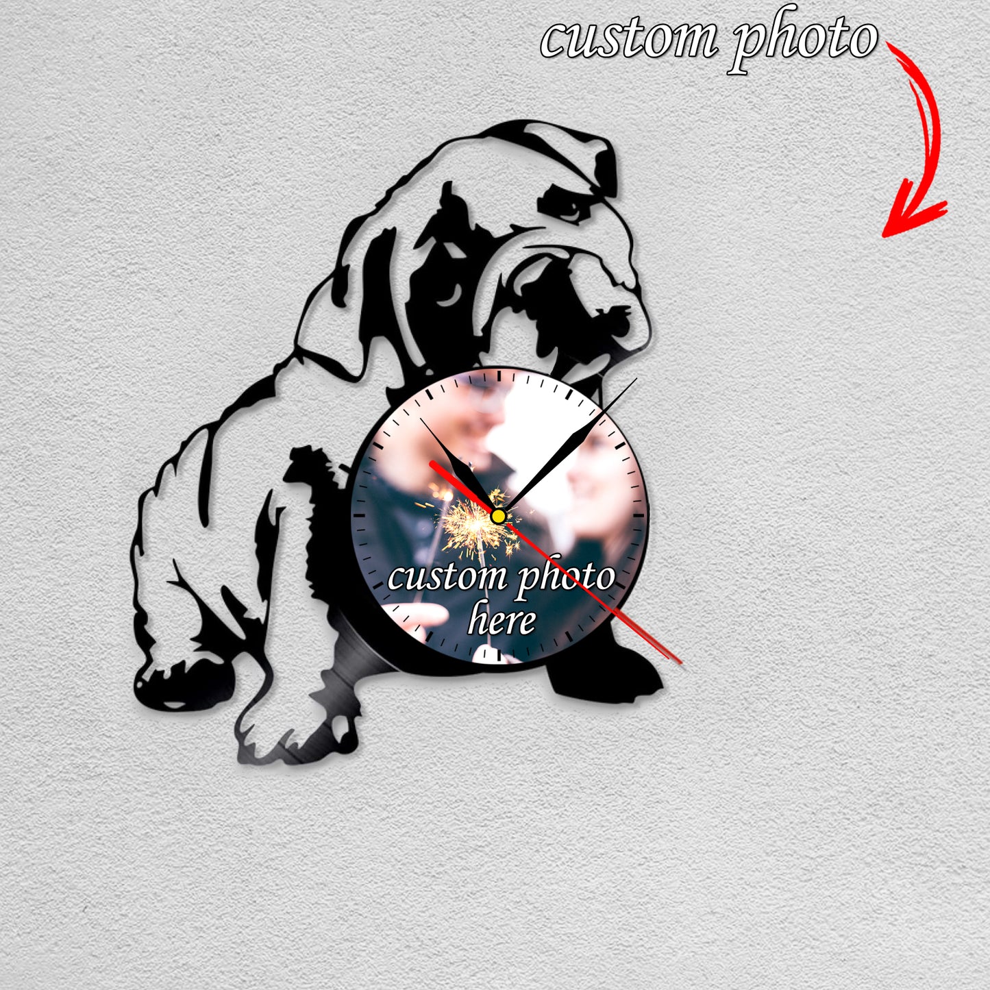 Personalized Photo Clock Pet Memorial Gift for Dog Owner