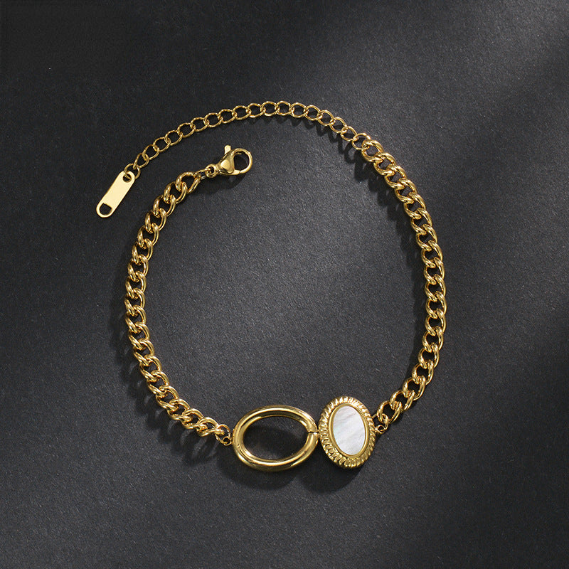 Matching Couple Chain Bracelets Set for Two