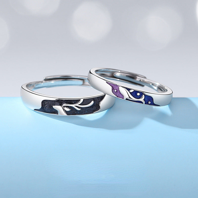 Engraved His Hers Matching Rings Set