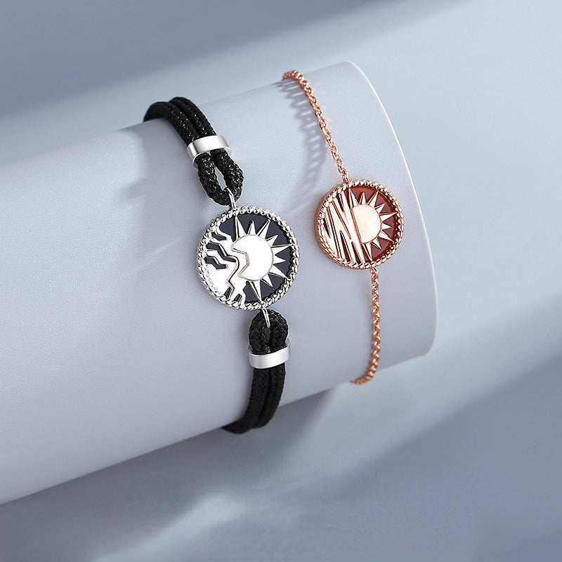 Ocean Mountain Bf Gf Couple Bracelets Set