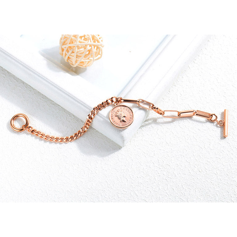 Coin Paperclip Bracelet