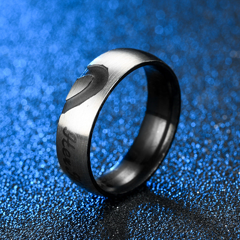 Half Hearts Her King His Queen Relationship Rings Set