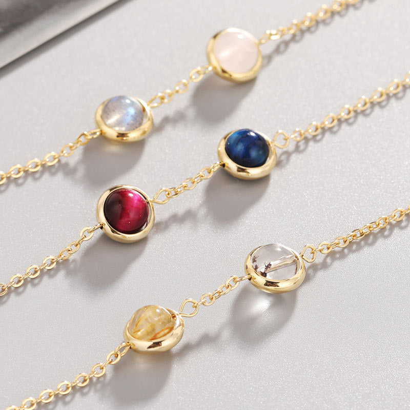 Minimalist Gemstone Birthstone Bracelet